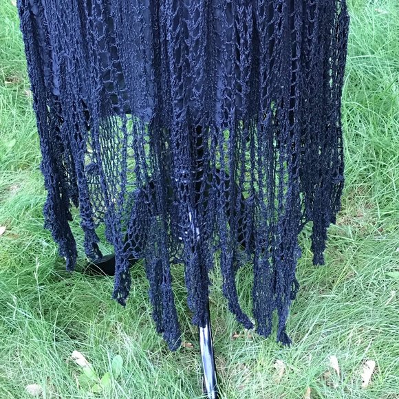 Vintage Black crochet Maxi Skirt - Picture 9 of 11